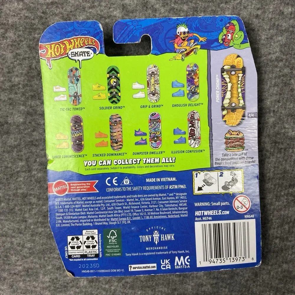 Tony Hawk Hot Wheeles Skate Power Chomp Shoes Fingerboard